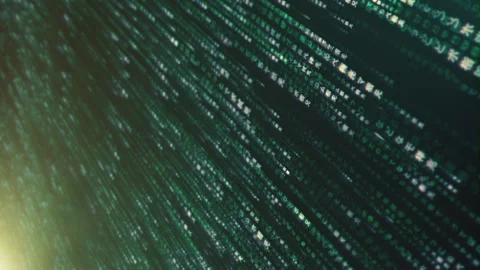 Data Matrix Display, Dynamic Information Network Simulation Stock Footage 260440489