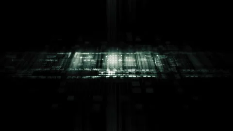 Data Matrix Display, Dynamic Information Network Simulation Stock-Footage 260918907