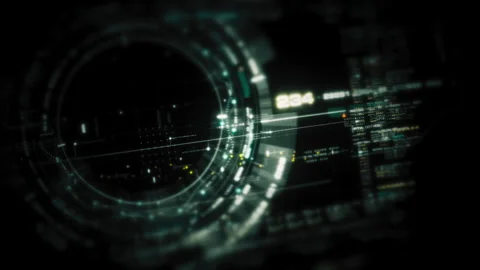 Data Matrix Display, Dynamic Information Network Simulation 스톡 동영상 260923715