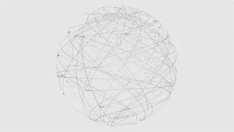 Data Matrix Display, Dynamic Information Network Simulation Stock Footage 265434081