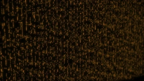 Data matrix modern motion background loop orange gold Stock Footage 133101805