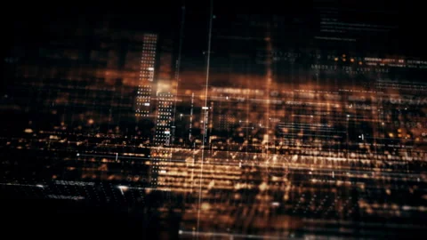Data Matrix Nexus Advanced Simulation UI Background Vídeo Stock 245048555