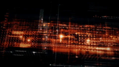 Data Matrix Nexus Advanced Simulation UI Background Vídeo Stock 245049320