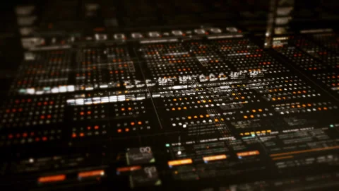 Data Matrix Nexus Advanced Simulation UI Background Vídeo Stock 245050118