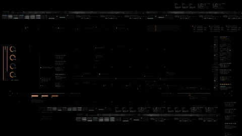 Data Matrix Nexus Advanced Simulation UI Background Vídeo Stock 245600830