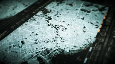 Data Matrix Nexus Advanced Simulation UI Background Vídeo Stock 245603275