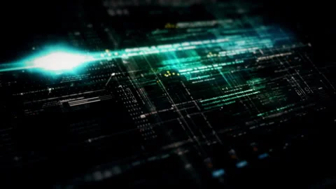 Data Matrix Nexus Advanced Simulation UI Background Stock Footage 248902429
