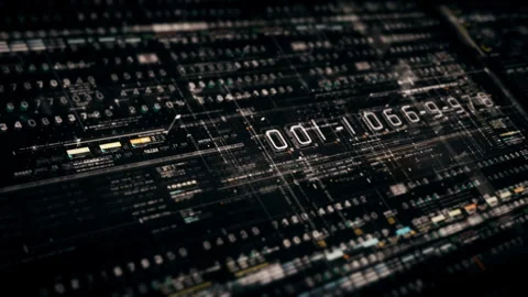 Data Matrix Nexus Advanced Simulation UI Background 库存影片 248902468