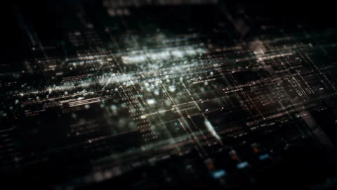 Data Matrix Nexus Advanced Simulation UI Background Stock-Footage 248902499