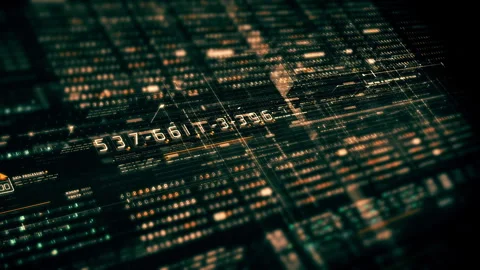Data Matrix Nexus Advanced Simulation UI Background 库存影片 248903335