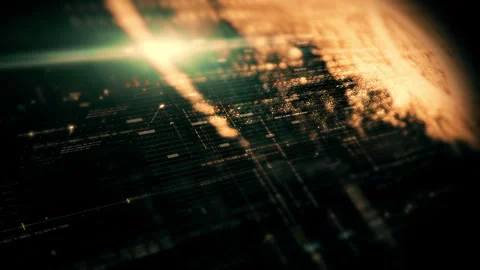 Data Matrix Nexus Advanced Simulation UI Background Stock-Footage 248941224