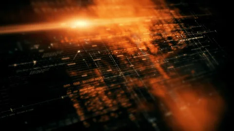 Data Matrix Nexus Advanced Simulation UI Background Vídeos de archivo 248941359