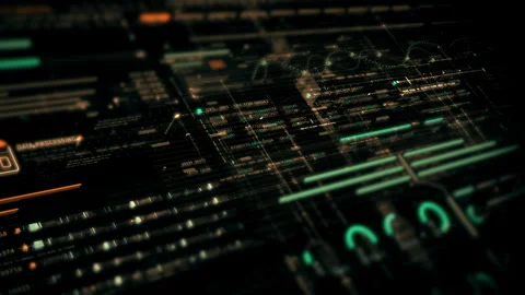 Data Matrix Nexus Advanced Simulation UI Background Stock-Footage 248942779