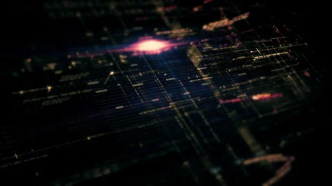 Data Matrix Nexus Advanced Simulation UI Background Stock Footage 248946977