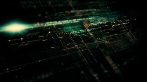 Data Matrix Nexus Advanced Simulation UI Background Stockbeeldmateriaal 248947280
