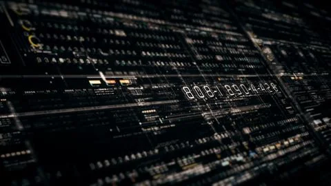 Data Matrix Nexus Advanced Simulation UI Background Stockillustratie