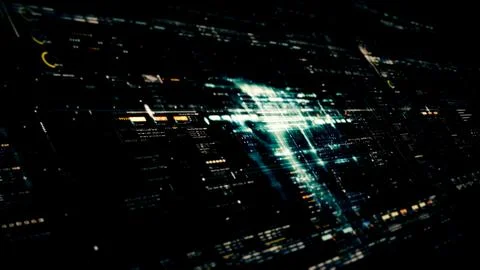 Data Matrix Nexus Advanced Simulation UI Background Illustrazione stock