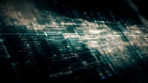 Data Matrix Nexus Advanced Simulation UI Background Stock Illustration