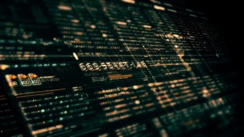 Data Matrix Nexus Advanced Simulation UI Background Illustrazione stock