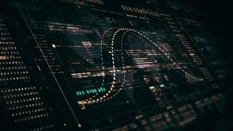 Data Matrix Nexus Advanced Simulation UI Background 스톡 일러스트