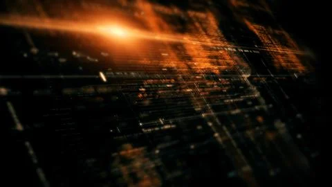 Data Matrix Nexus Advanced Simulation UI Background Stock Illustration