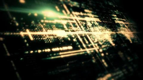 Data Matrix Nexus Advanced Simulation UI Background Stock Illustration