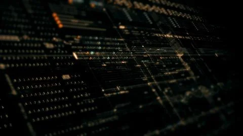 Data Matrix Nexus Advanced Simulation UI Background Stock Illustration