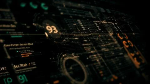 Data Matrix Nexus Advanced Simulation UI Background Illustrazione stock