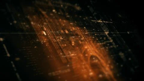 Data Matrix Nexus Advanced Simulation UI Background Illustrazione stock