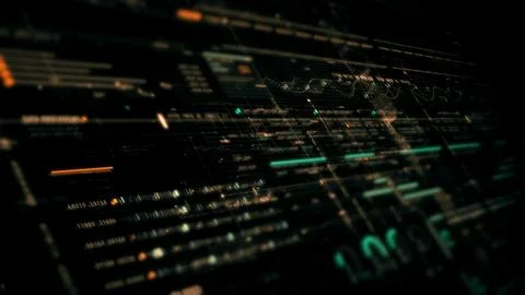 Data Matrix Nexus Advanced Simulation UI Background Illustrazione stock