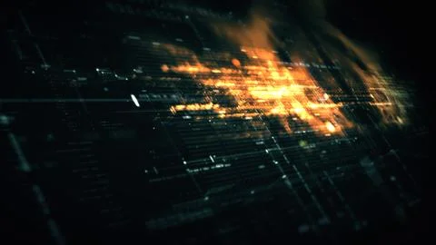 Data Matrix Nexus Advanced Simulation UI Background Stock Illustration