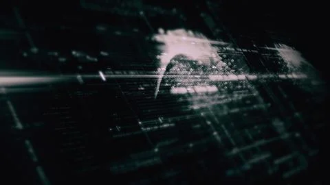 Data Matrix Nexus Advanced Simulation UI Background Stock Illustration