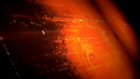 Data Matrix Nexus Advanced Simulation UI Background Illustrazione stock