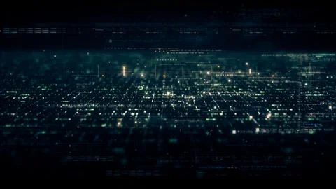 Data Matrix Nexus Advanced Simulation UI Background Stock Illustration