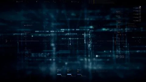 Data Matrix Nexus Advanced Simulation UI Background Illustrazione stock