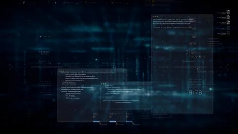 Data Matrix Nexus Advanced Simulation UI Background イラスト素材