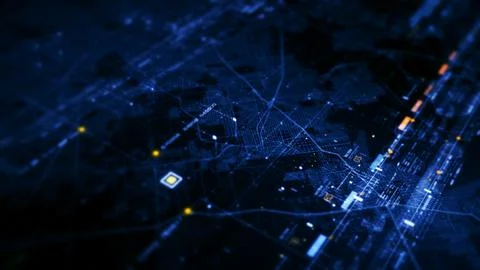 Data Matrix Nexus Advanced Simulation UI Background Illustrazione stock