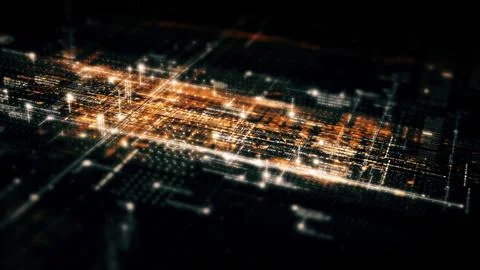 Data Matrix Nexus Advanced Simulation UI Background Illustrazione stock