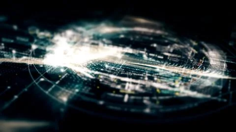 Data Matrix Nexus Advanced Simulation UI Background Illustrazione stock