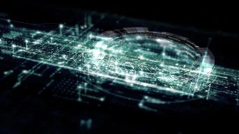 Data Matrix Nexus Advanced Simulation UI Background イラスト素材