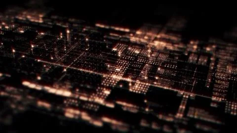 Data Matrix Nexus Advanced Simulation UI Background Stock Illustration