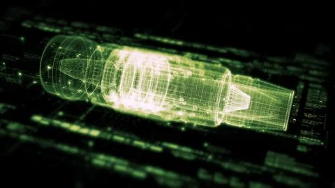 Data Matrix Nexus Advanced Simulation UI Background Illustrazione stock