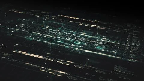 Data Matrix Nexus Advanced Simulation UI Background Stock Illustration