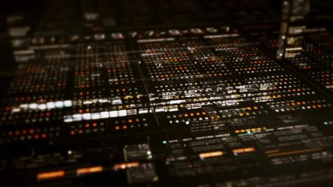 Data Matrix Nexus Advanced Simulation UI Background Stock Illustration