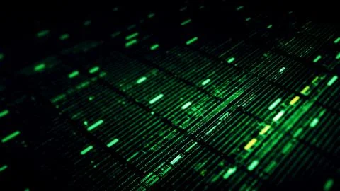 Data Matrix Nexus Advanced Simulation UI Background Stock Illustration