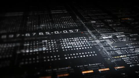 Data Matrix Nexus Advanced Simulation UI Background Illustrazione stock