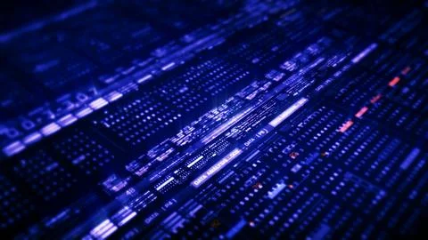 Data Matrix Nexus Advanced Simulation UI Background Illustrazione stock