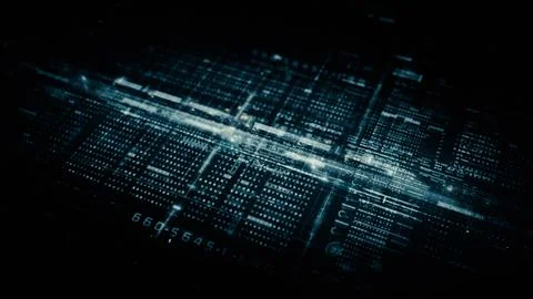 Data Matrix Nexus Advanced Simulation UI Background Stock Illustration