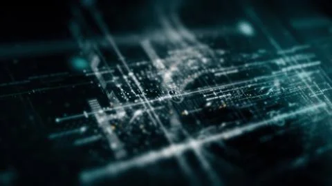 Data Matrix Nexus Advanced Simulation UI Background 스톡 일러스트