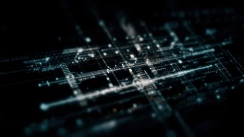 Data Matrix Nexus Advanced Simulation UI Background Stock Illustration